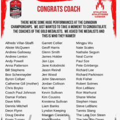 Atheletics Canada Thanks Coaches